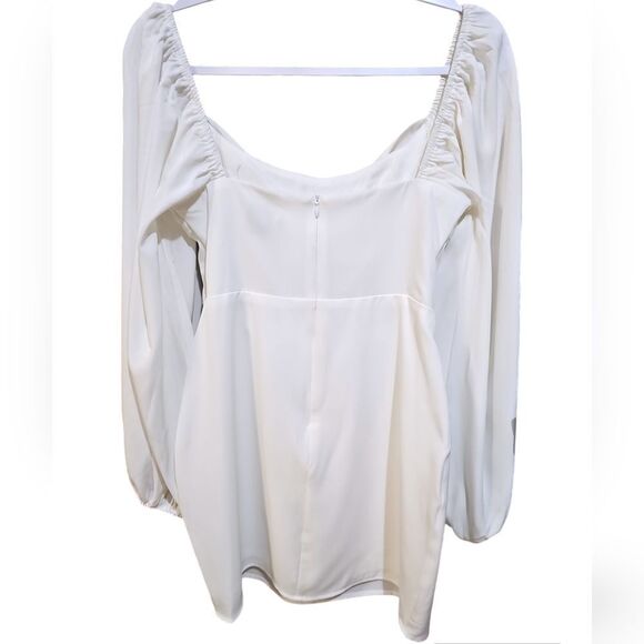 Princess Polly LILLIE Long Sleeve Mini Dress White Corset Size 6 - Picture 2 of 7